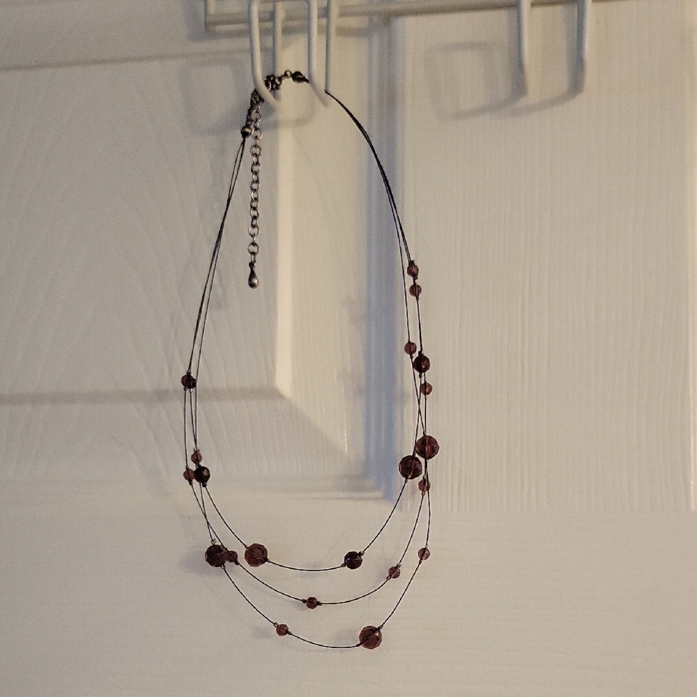 Elegant Multi-Strand Brown Necklace